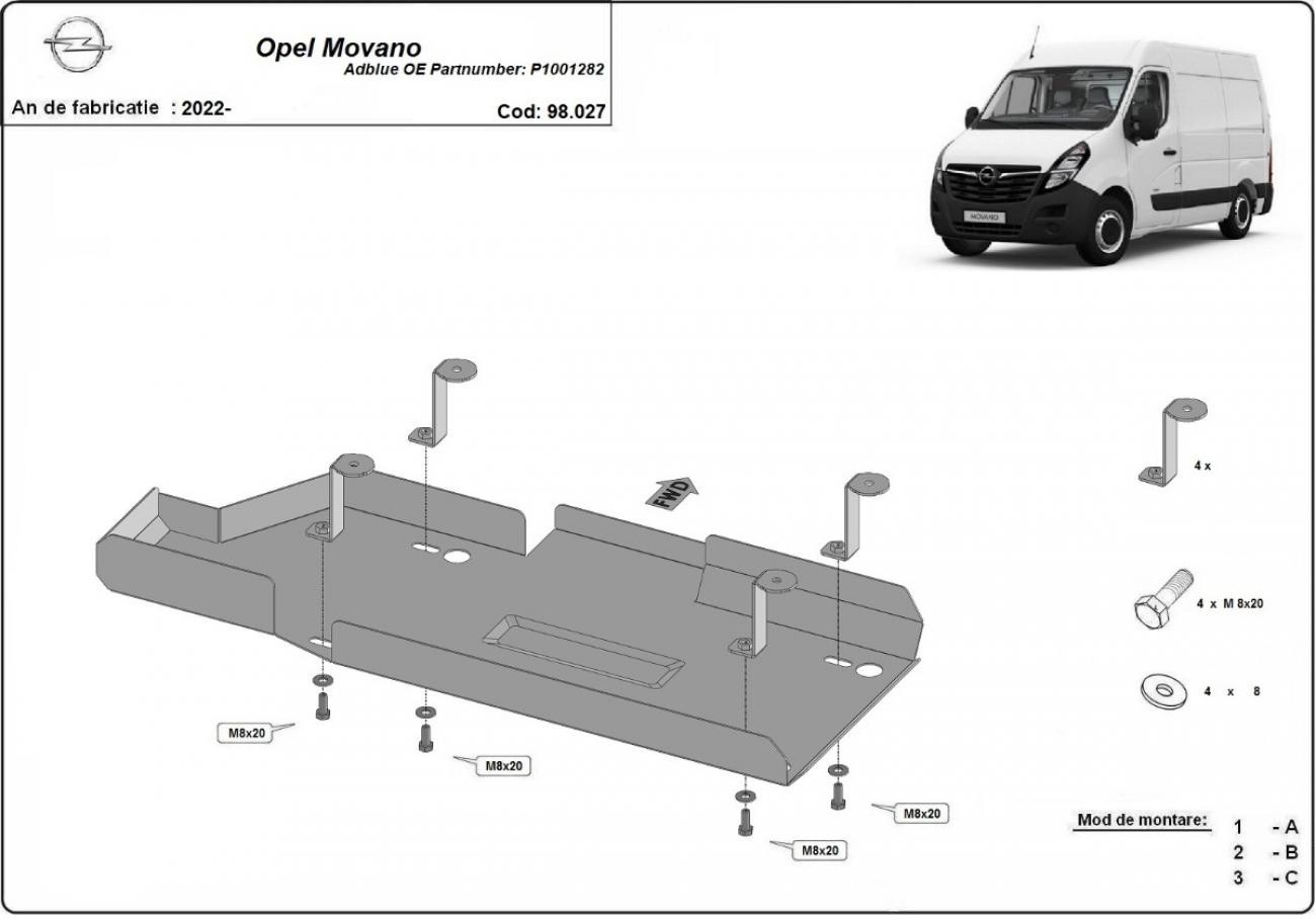 AdBlue tank skid plate Opel Movano - 2