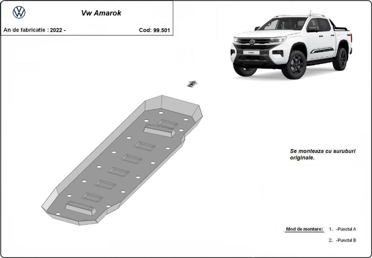 Fuel tank skid plate Volkswagen Amarok - 2