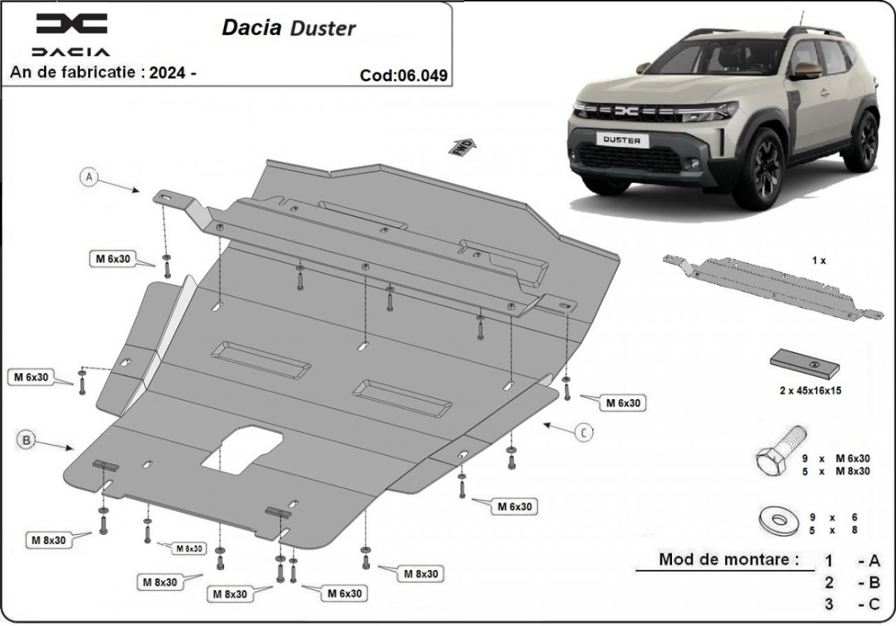 Engine skid plate Dacia Duster - 4x4 - 2