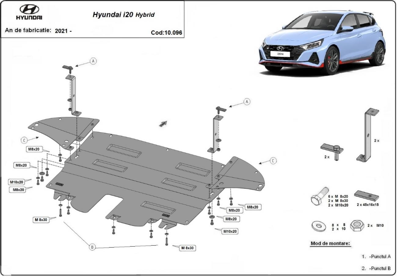 Engine skid plate Hyundai i20 Hybrid - 2