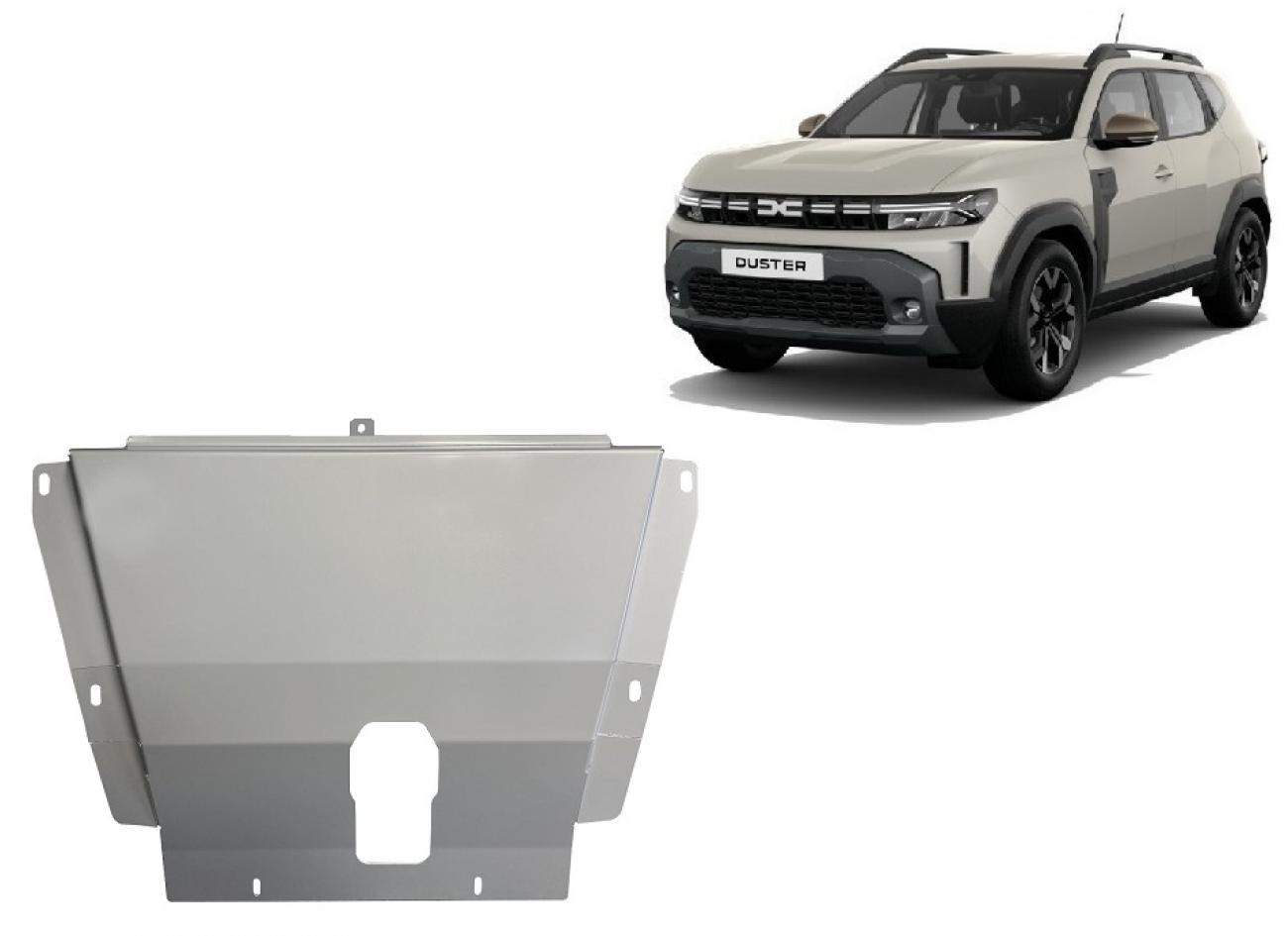Aluminum engine skid plate Dacia Duster