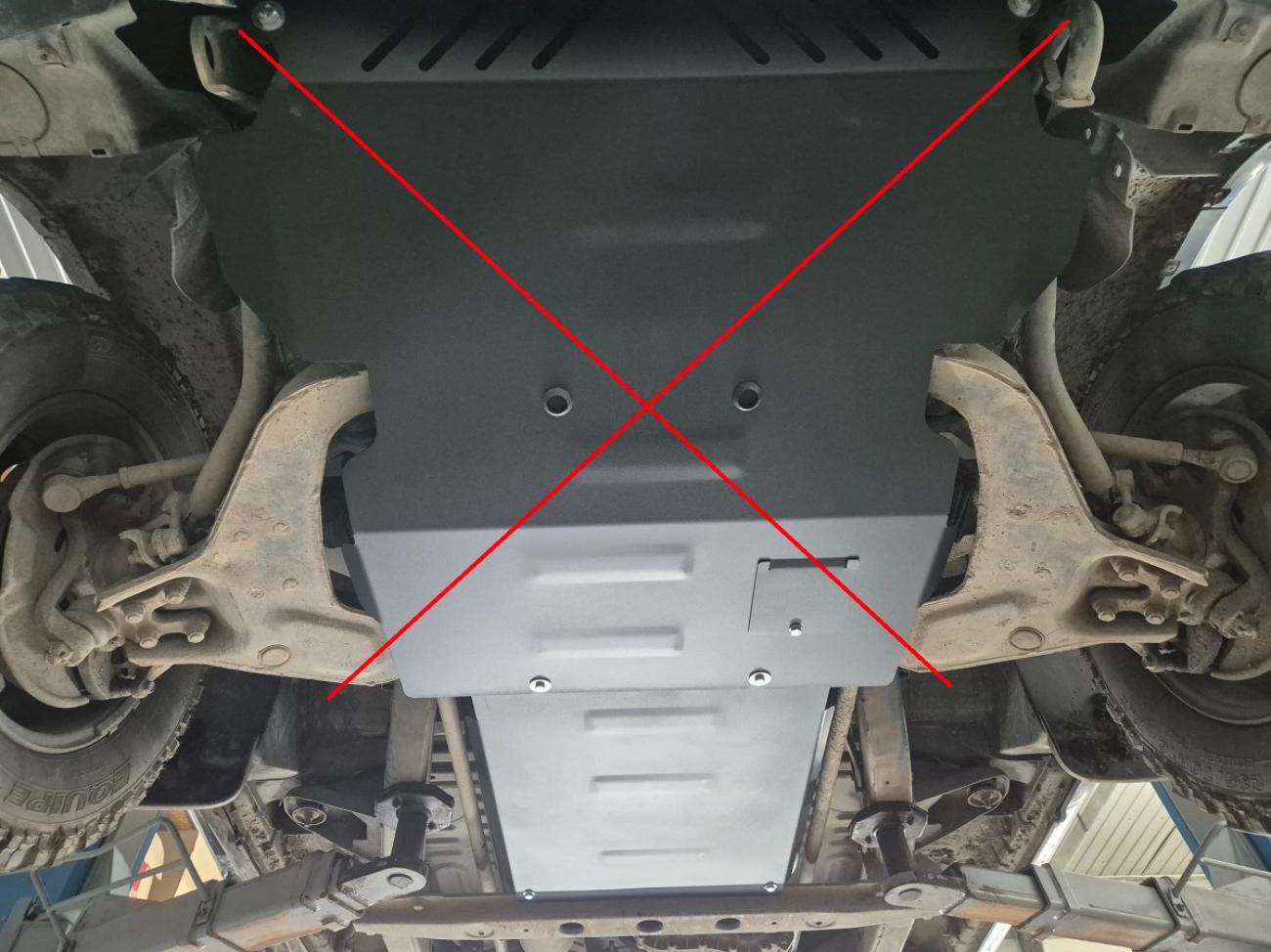Gearbox skid plate for Hyundai Terracan - 5