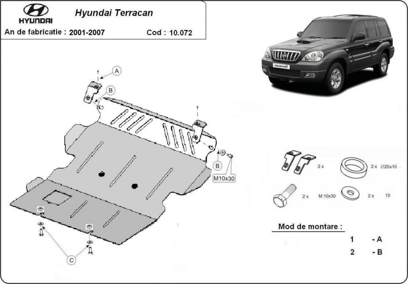 Engine skid plate Hyundai Terracan - 2