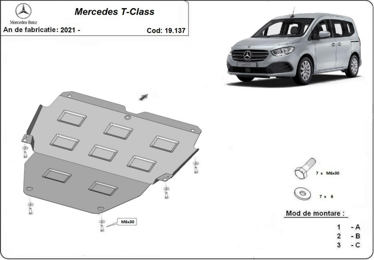 Engine skid plate Mercedes T-Classe - 2