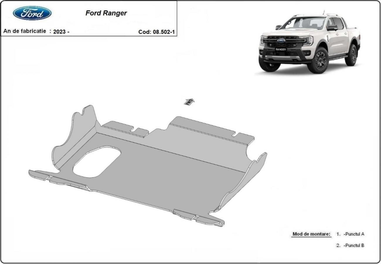Engine skid plate Ford Ranger - 2