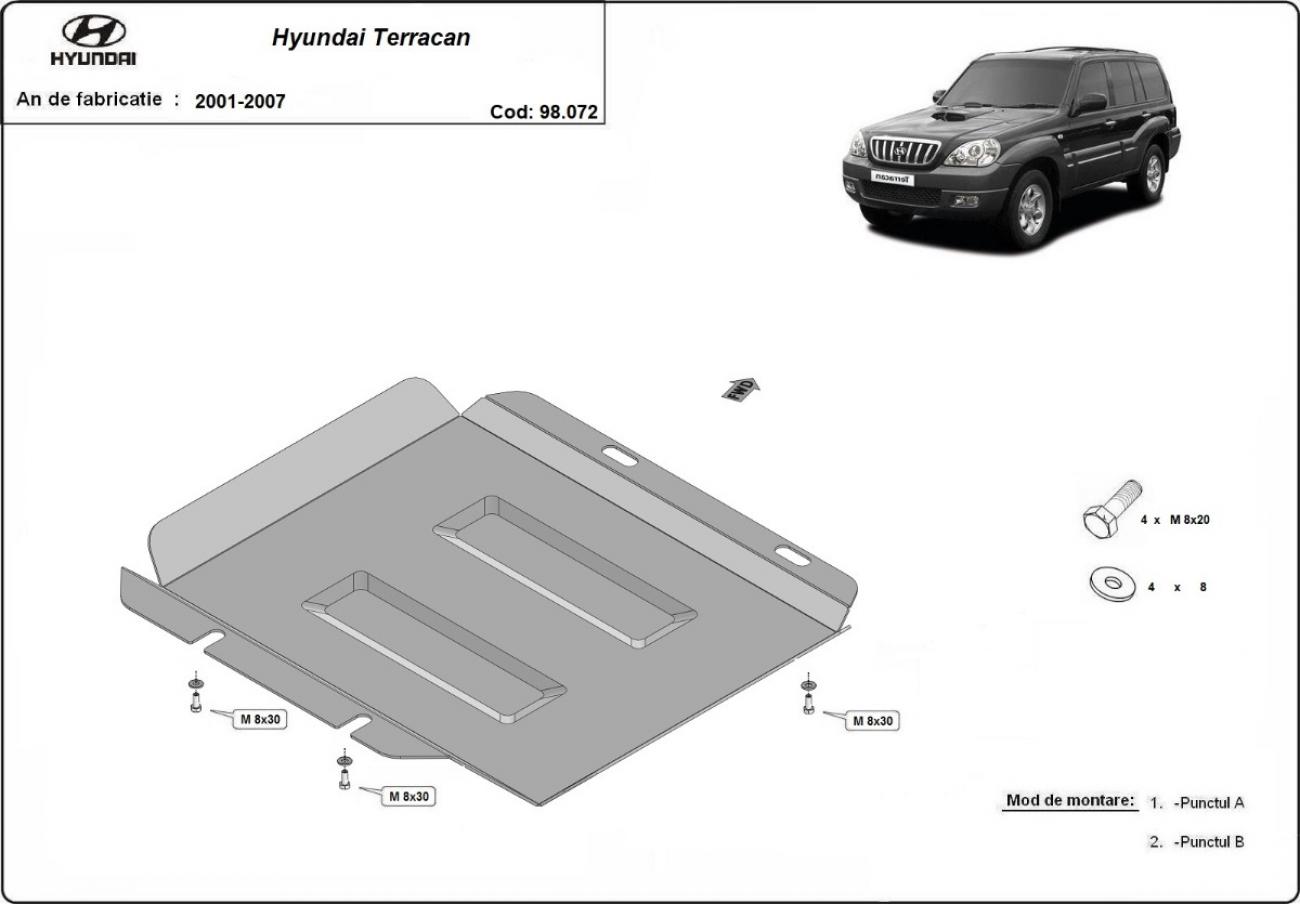 Differential skid plate Hyundai Terracan - 2