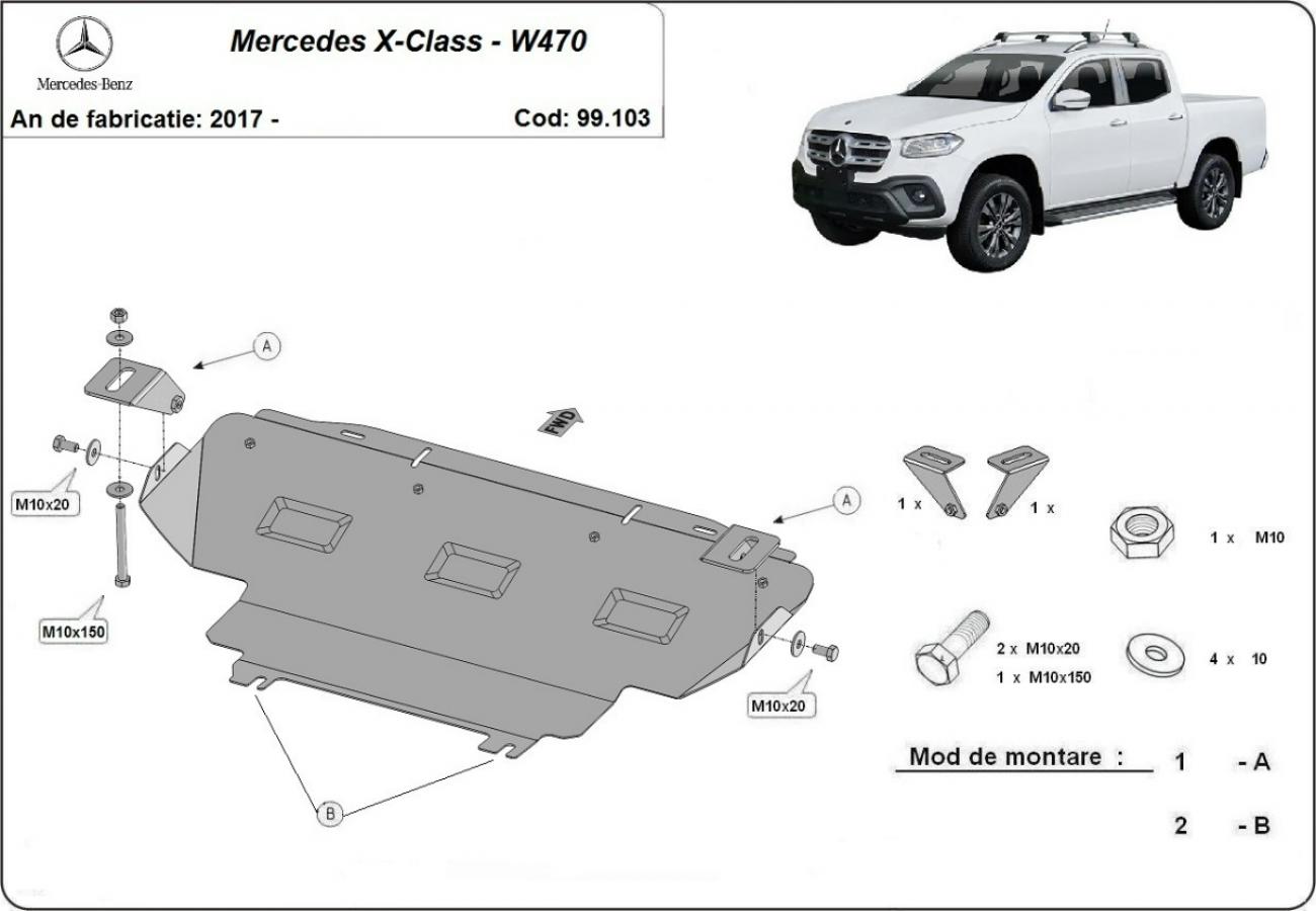 Cooler skid plate Mercedes X-Class - 2
