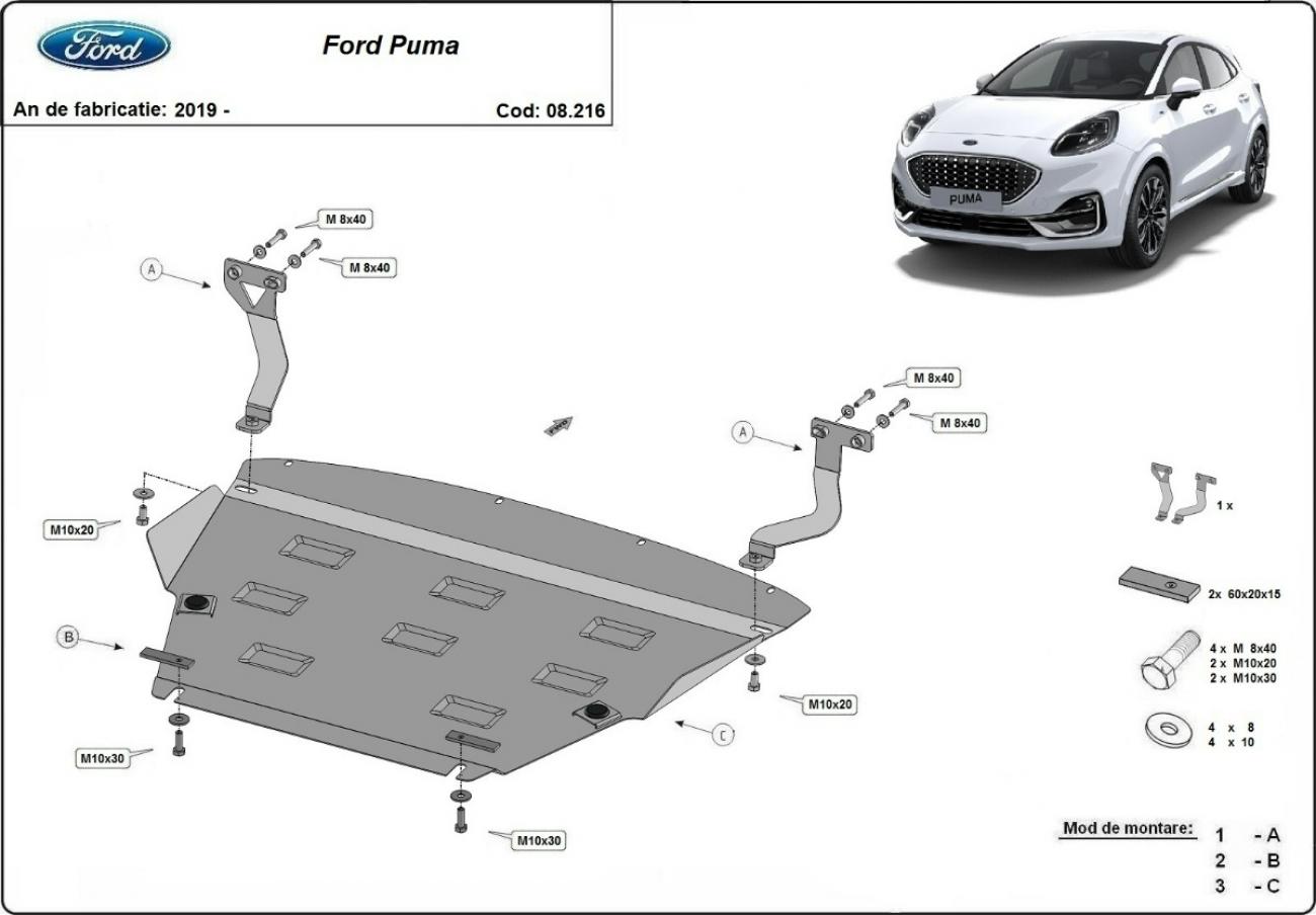 Engine skid plate Ford Puma - 2