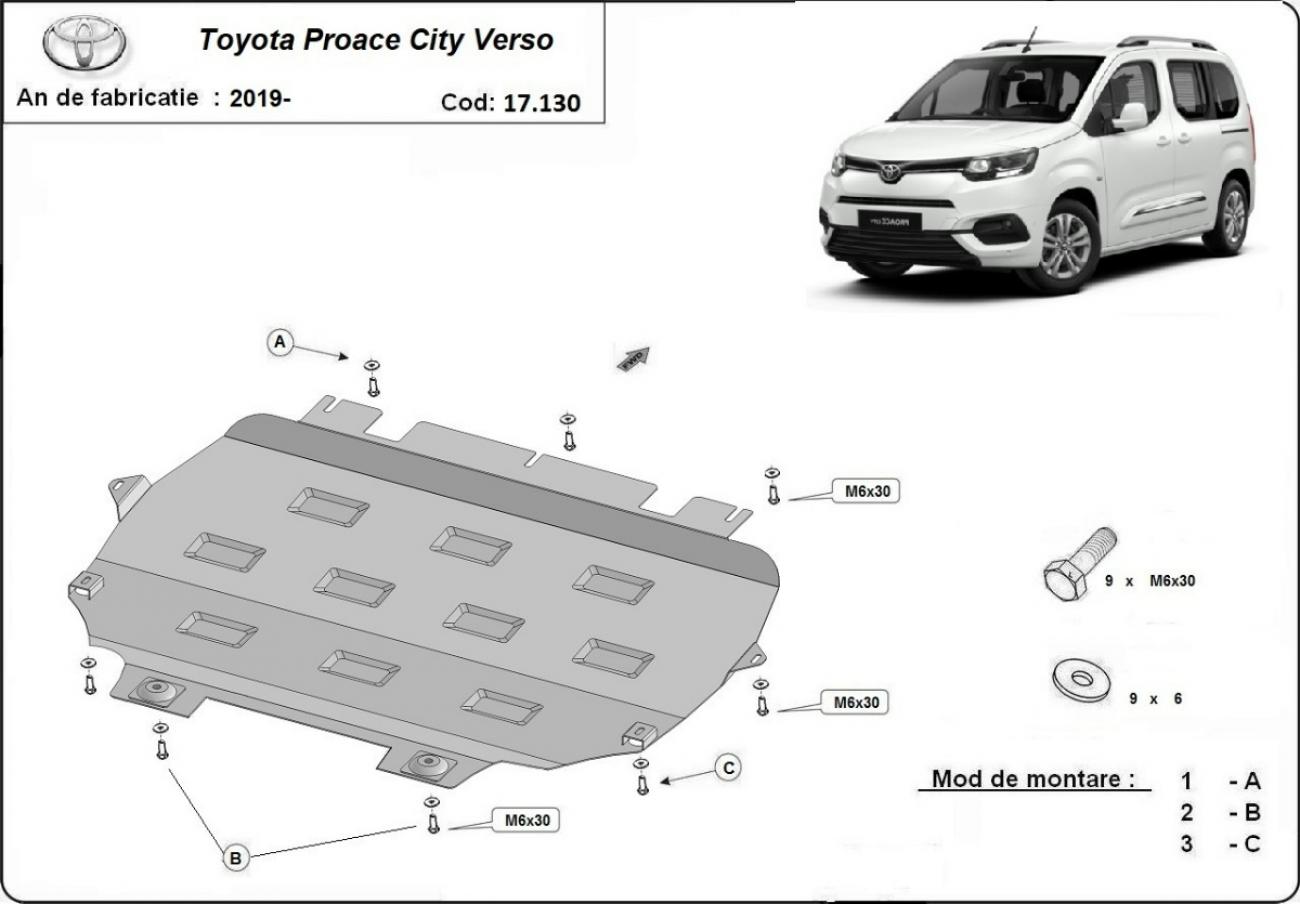 Engine skid plate Toyota Proace City Verso - 2