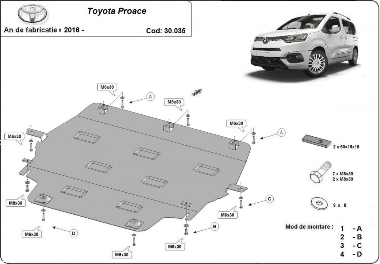 Engine skid plate Toyota Proace - 2