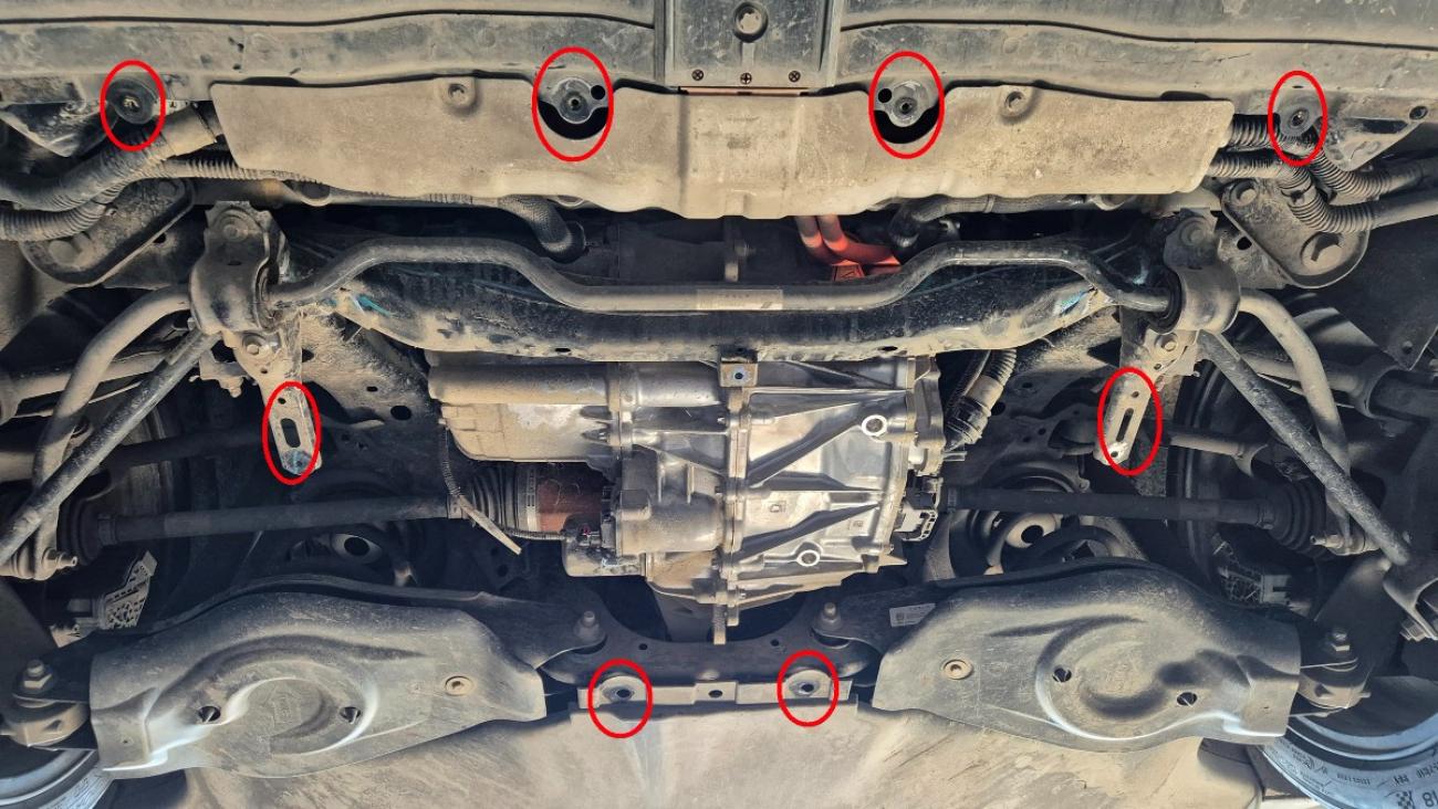 Rear engine skid plate Tesla Model Y AWD - 4