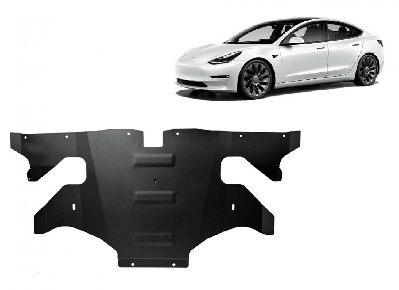 Rear engine skid plate Tesla Model Y AWD