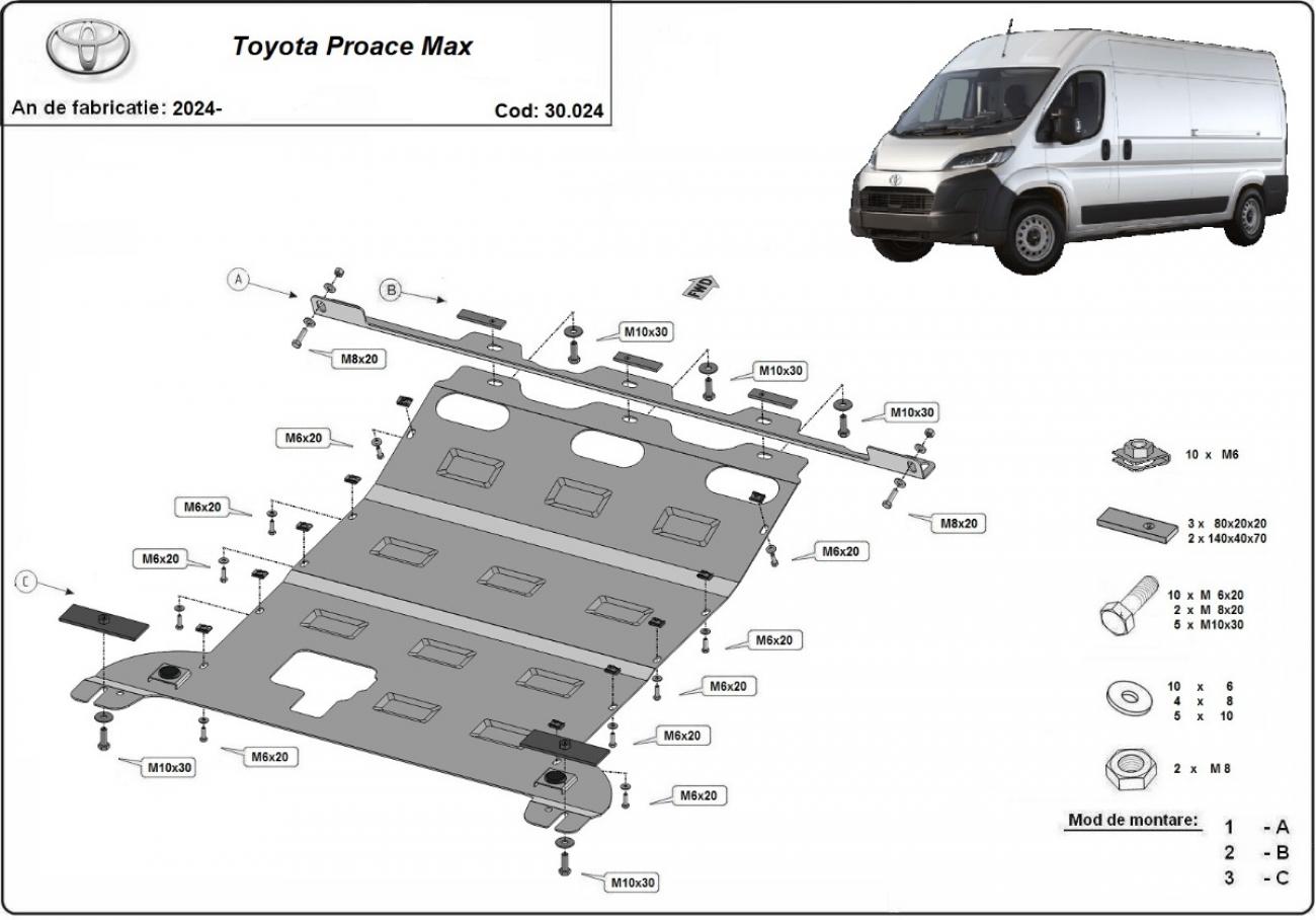 Engine skid plate Toyota Proace Max - 2