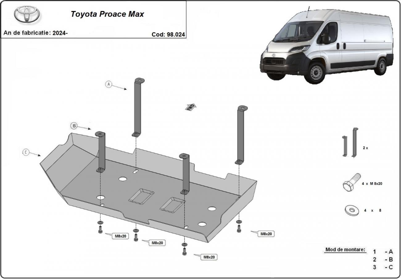 AdBlue tank skid plate Toyota Proace Max - 2
