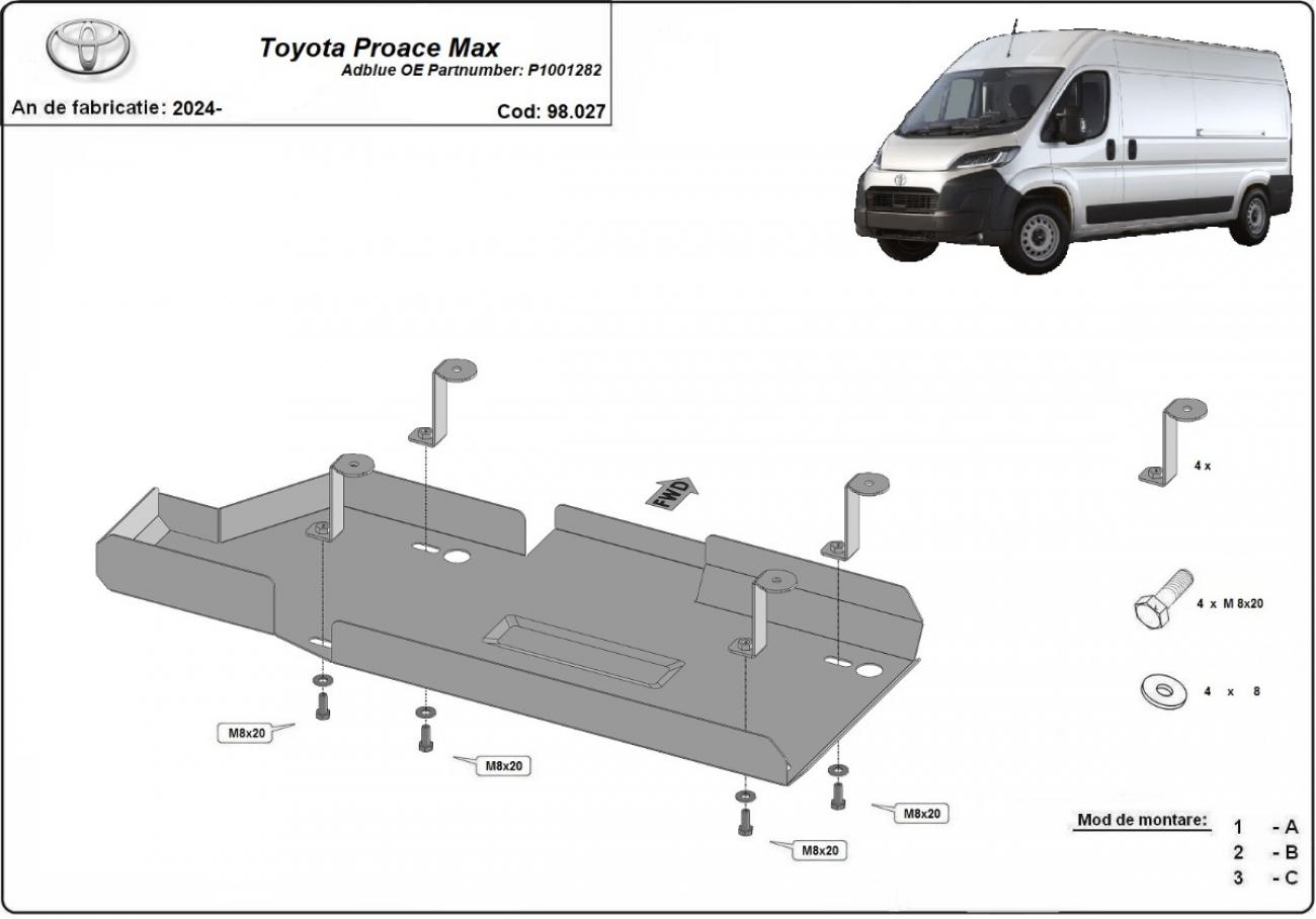 AdBlue tank skid plate Toyota Proace Max - P1001282 - 2