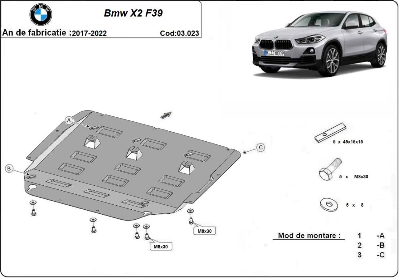 Engine skid plate BMW X2 F39 - 2