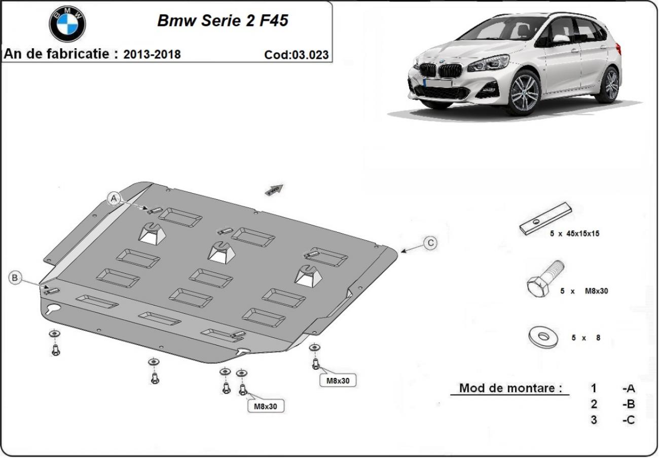 Engine skid plate BMW seria 2 F45 - 2