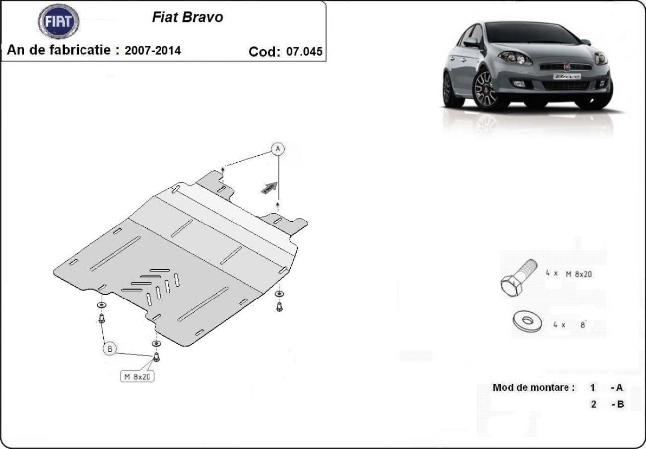 Engine and gearbox skid plate Fiat Bravo - 2
