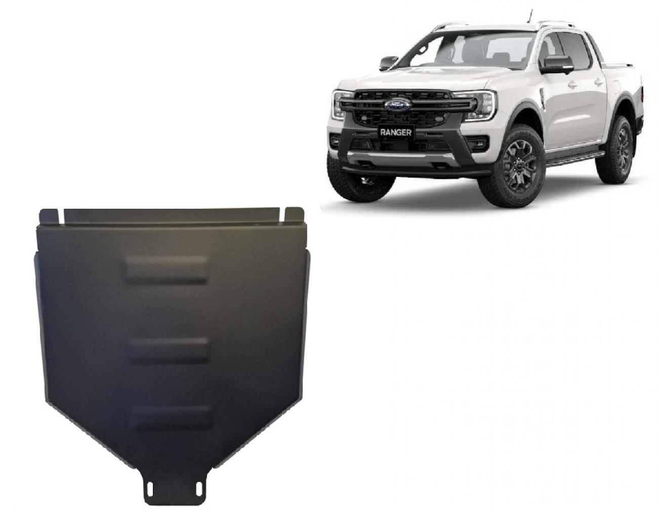 Gearbox skid plate for automatic Ford Ranger