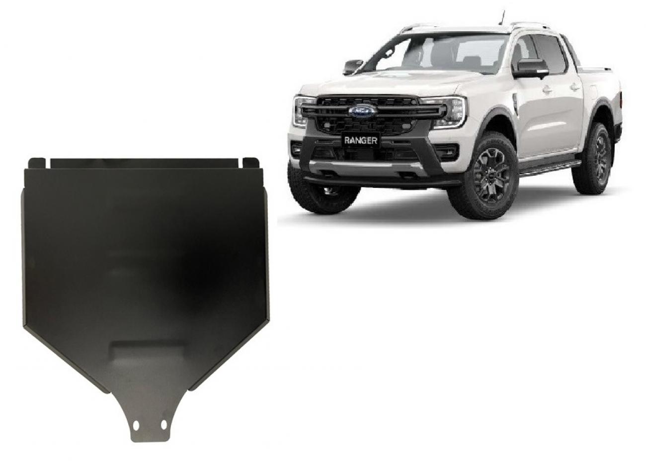Gearbox skid plate for manual Ford Ranger