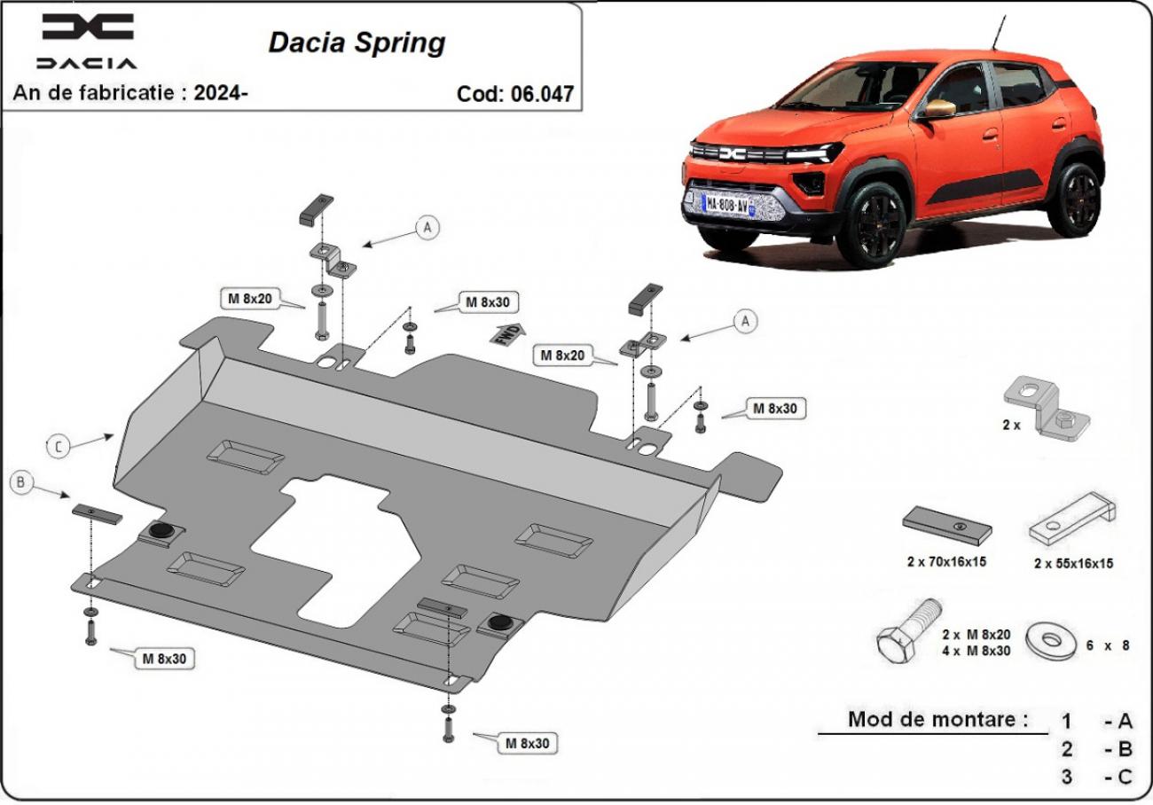 Engine skid plate Dacia Spring - 2