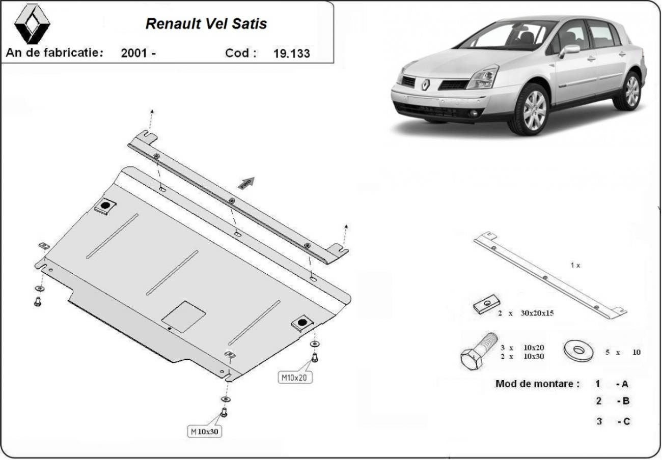 Engine skid plate Renault Vels Satis - 2