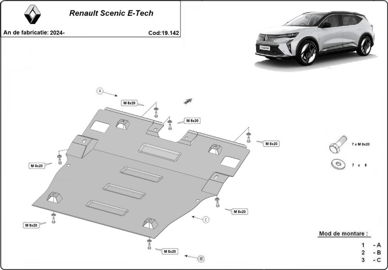 Engine skid plate Renault Scenic E-Tech - 2