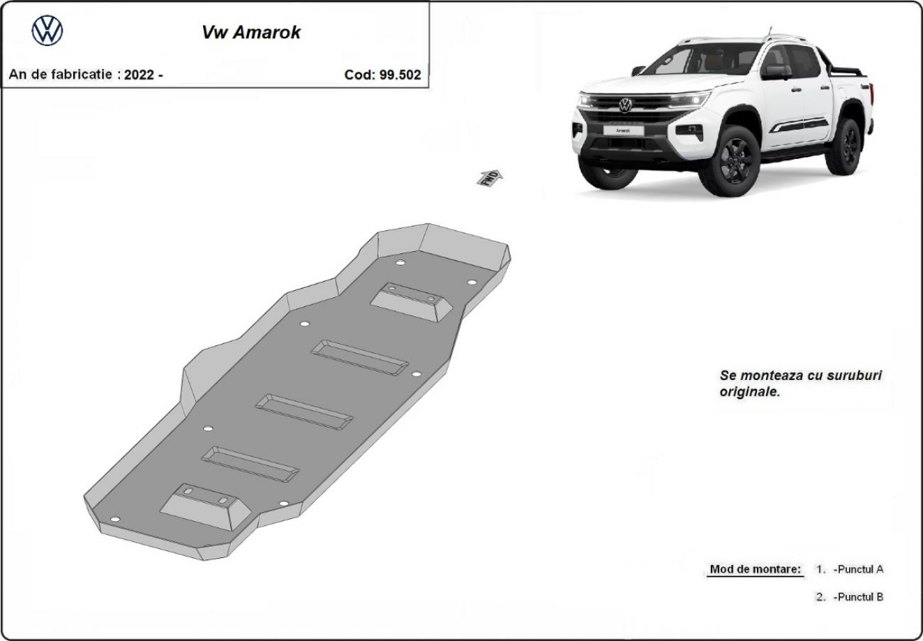 Fuel tank skid plate Volkswagen Amarok (MB3G9A147CF; 2643728) - 2