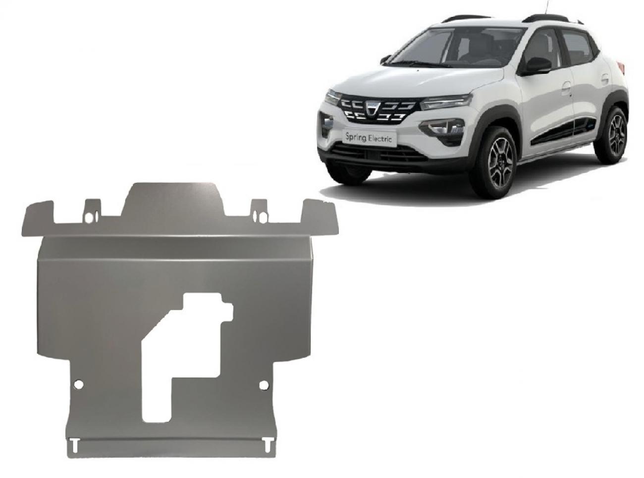 Aluminum engine skid plate Dacia Spring