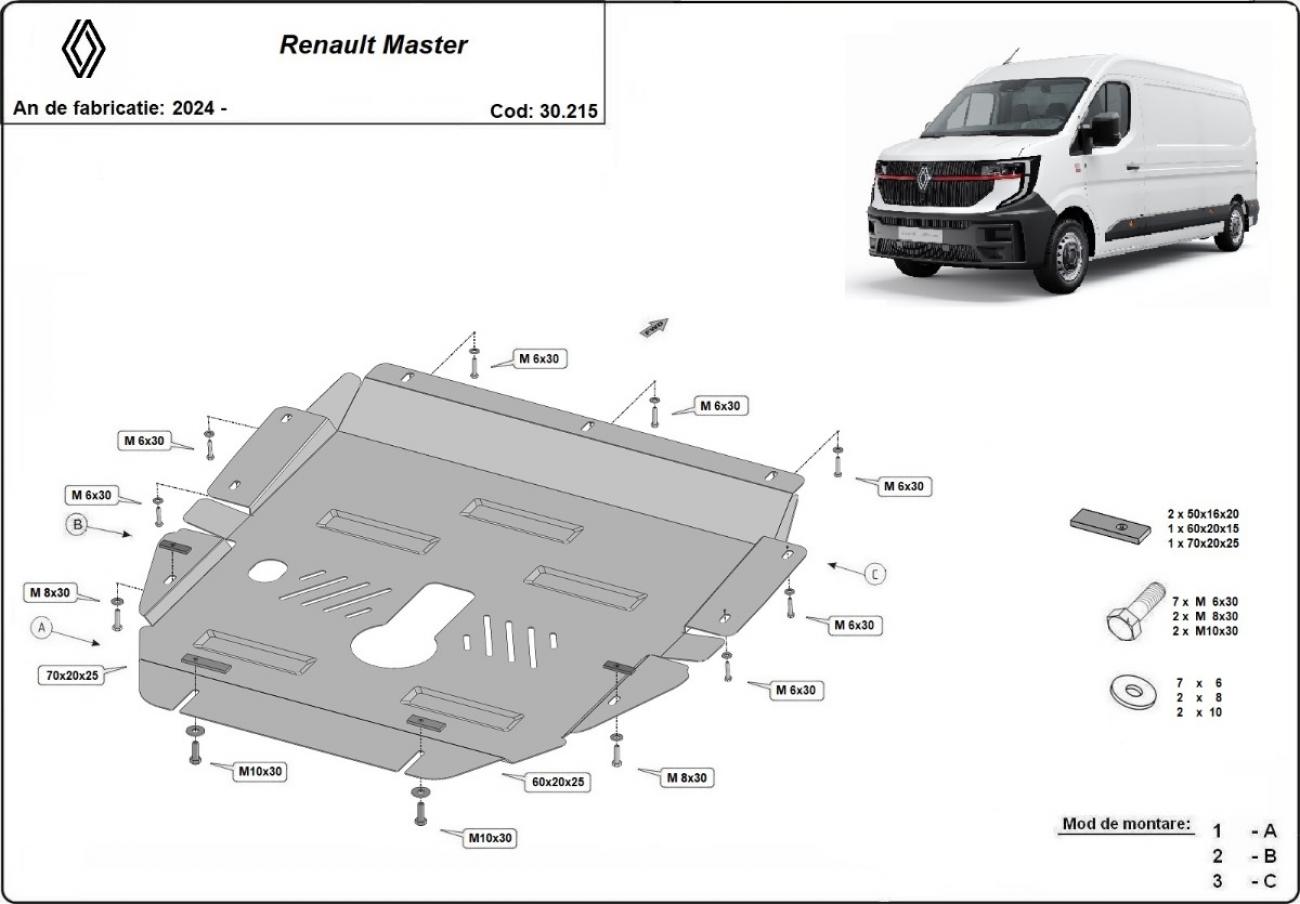 Engine skid plate Renault Master - 2