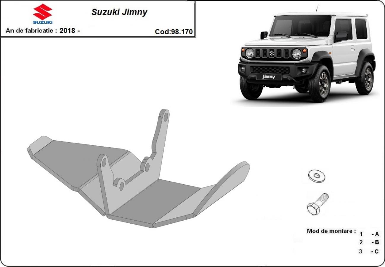 Rear differential skid plate Suzuki Jimny dupa 2018 - 2
