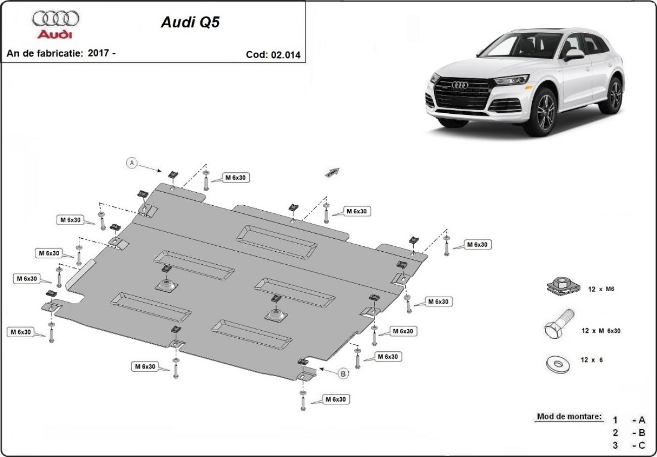 Engine skid plate metalic Audi Q5 - 2
