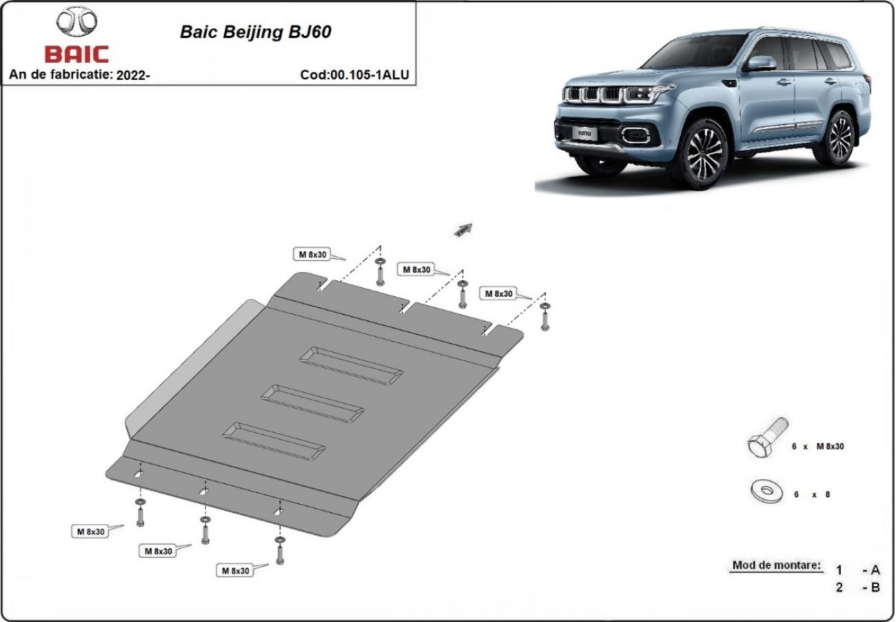 Gearbox skid plate din aluminiu Baic Beijing BJ60