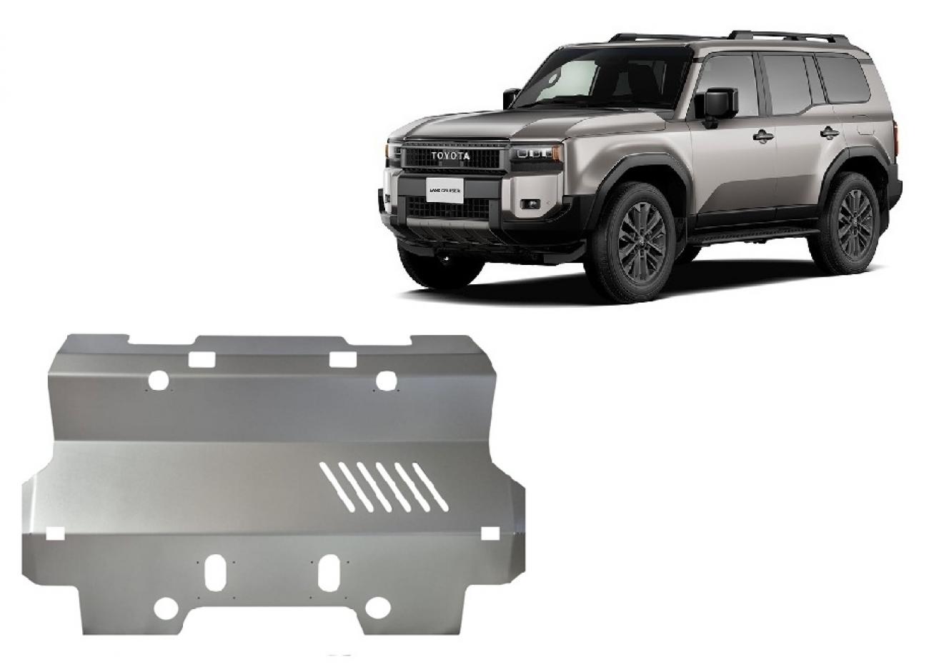 Aluminum radiator skid plate Toyota Land Cruiser 250