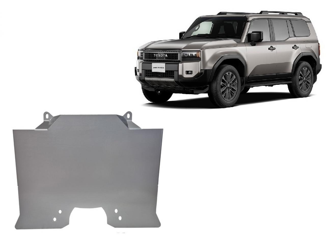 Aluminum engine skid plate Toyota Land Cruiser 250