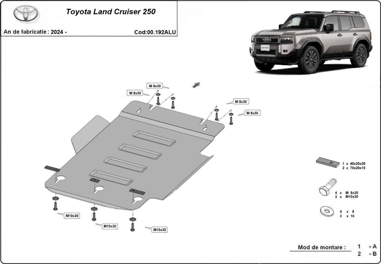 Aluminum gearbox skid plateToyota Land Cruiser 250 - 2