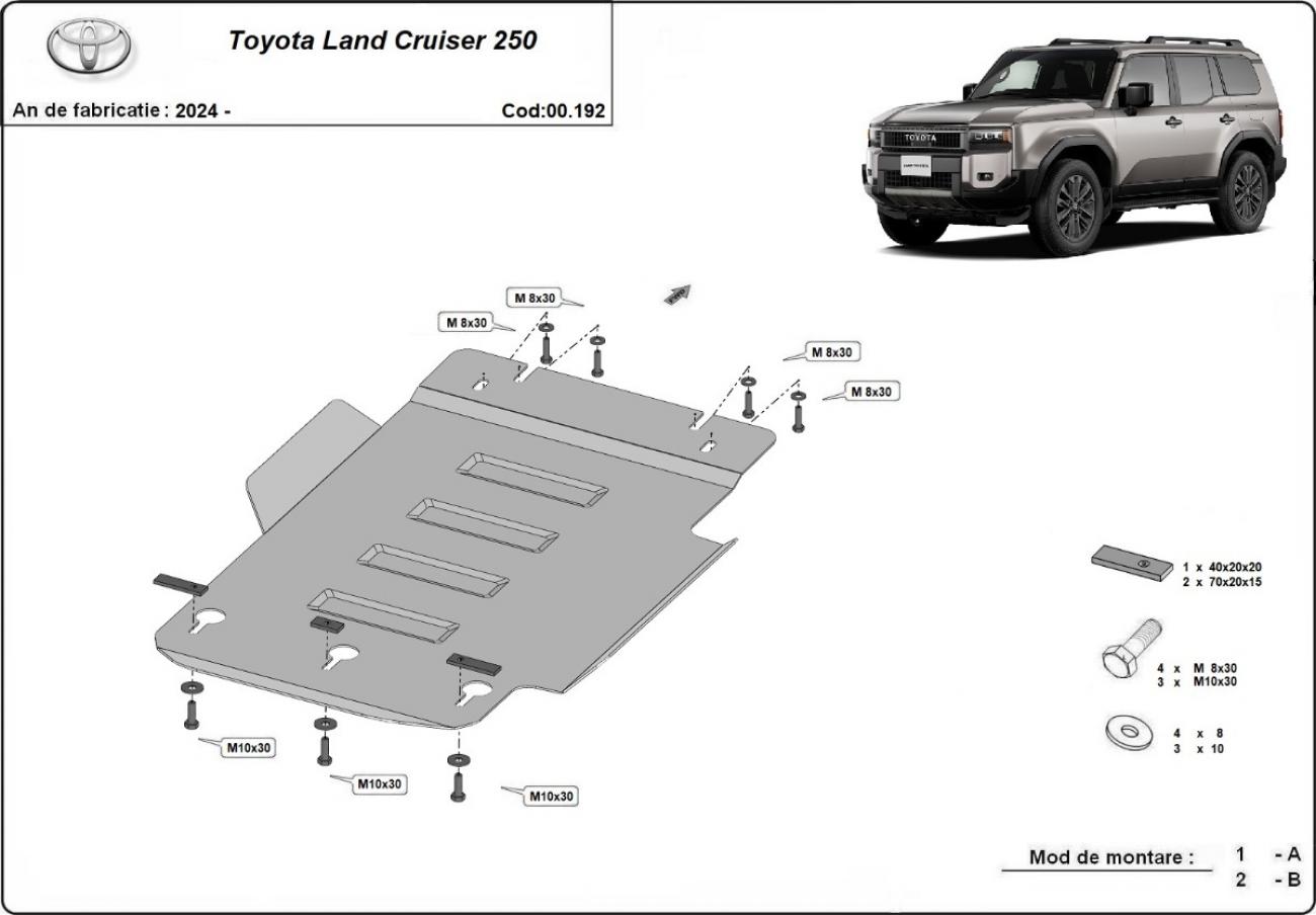 Gearbox skid plate Toyota Land Cruiser 250 - 2