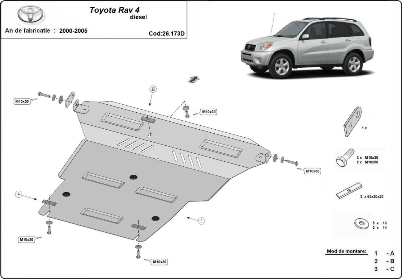 Engine skid plate Toyota Rav4 Diesel - 2