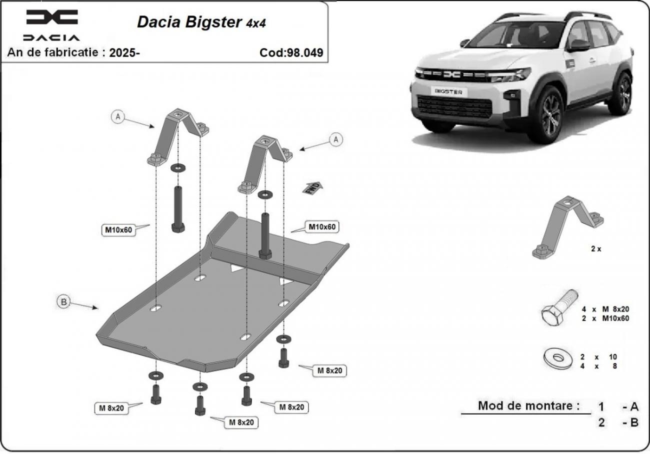 Differential skid plate Dacia Bigster 4x4 - 2