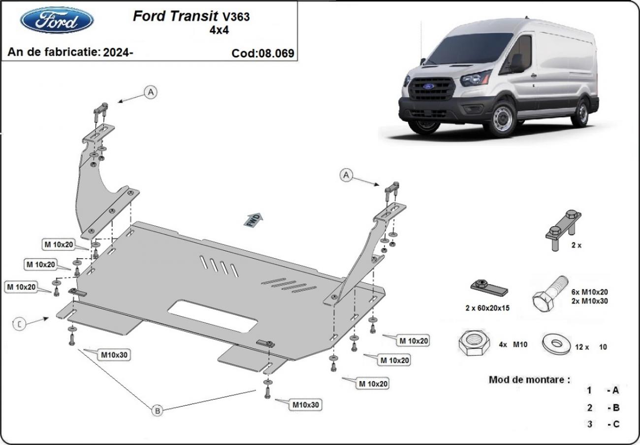 Engine skid plate Ford Transit V363 4x4 - 2