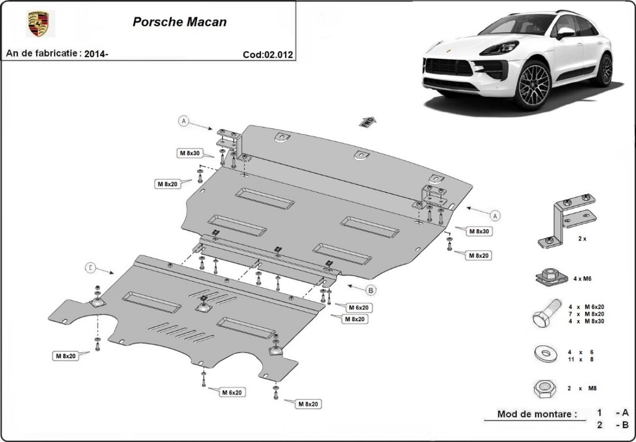 Engine skid plate Porsche Macan - 2