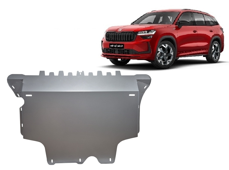 Aluminum engine skid plate Skoda Kodiaq