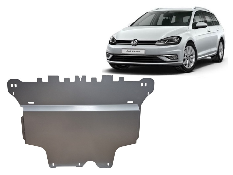 Aluminum engine skid plate Volkswagen Golf VII