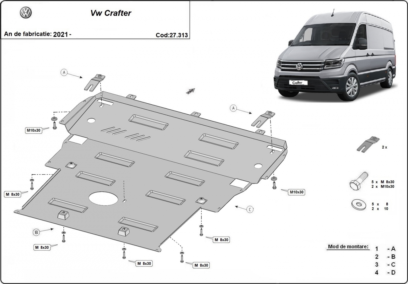 Engine skid plate Vw Crafter - 2