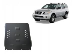 Gearbox and differential skid plate for Nissan Pathfinder