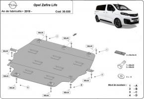 Engine skid plate metalic Opel Zafira Life