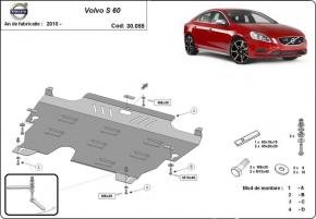 Engine and gearbox skid plate Volvo S60