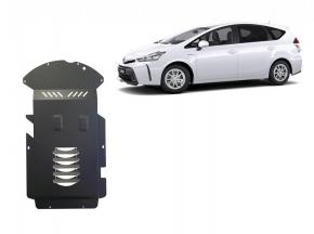 Catalytic converter anti-theft skid plate for Toyota Prius 3 +