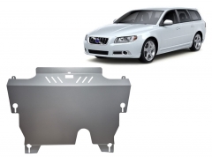 Aluminum engine skid plate Volvo V 70